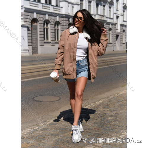 Women's Long Sleeve Lamb Jacket (S/ML/XL) ITALIAN FASHION IMPTI23TR8569