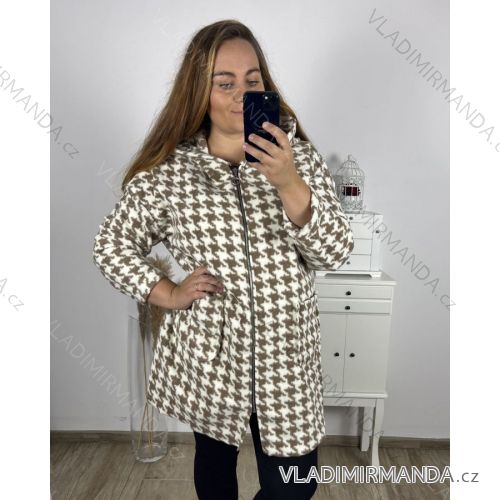 Women's Plus Size Long Sleeve Coat (2XL/3XL ONE SIZE) ITALIAN FASHION IMC23346