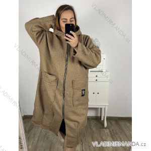 Lamb Coat Long Sleeve Women's Plus Size (3XL/4XL ONE SIZE) ITALIAN FASHION IMD22748