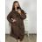 Lamb Coat Long Sleeve Women's Plus Size (3XL/4XL ONE SIZE) ITALIAN FASHION IMD22748 Gray highlights 3xl / 4xl