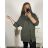 Shirt extended 3/4 long sleeve women's (L/XL/2XL ONE SIZE) ITALIAN FASHION IM423025