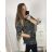 Shirt 3/4 sleeve ladies strip (4XL/5XL ONE SIZE) ITALSKÁ MÓDA IM422026 3xl / 4xl Masked