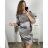 Women's 3/4 Sleeve Dress Plus Size (42-52) POLISH FASHION PMF23KLASIK
