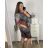 Women's 3/4 Sleeve Dress Plus Size (42-52) POLISH FASHION PMF23KLASIK