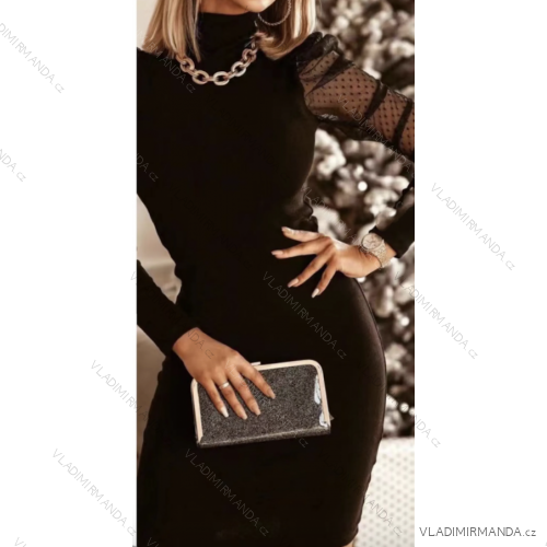 Women's Long Sleeve Pendant Dress (S/M ONE SIZE) ITALIAN FASHION IMPLI2371653