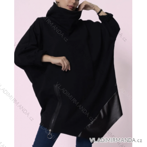 Women's Long Sleeve Poncho (S/M ONE SIZE) ITALIAN FASHION IMPLI2320508