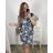 Women's short sleeve dress oversized (L-3XL) POLISH FASHION PMF20013 54 blue