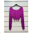 Women's Long Sleeve Croptop (S/M ONE SIZE) ITALIAN FASHION IMPSH235434