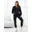 Set of long sweatpants and long sleeve sweatshirt for women (UNI S / L) TURKISH FASHION IMK20148 black S/M