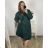 Fleece coat long sleeve zipper hooded women's oversized (XL / 2XLONE SIZE) ITALIAN FASHION IMD211123