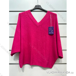 Women's Slim Oversize Long Sleeve Sweater (S/M ONE SIZE) ITALIAN FASHION IMPSH23952V