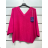 Women's Slim Oversize Long Sleeve Sweater (S/M ONE SIZE) ITALIAN FASHION IMPSH23952V