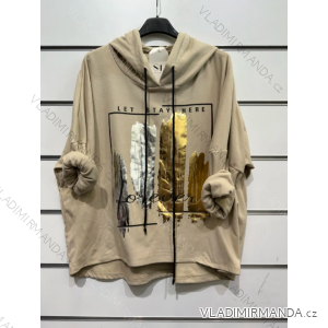 Women's Slim Hoodie Long Sleeve (S/M ONE SIZE) ITALIAN FASHION IMPSH2322625