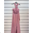 Women's Strapless Long Party Dress (S/M ONE SIZE) ITALIAN FASHION IMPSH2360055 dark blue S / M