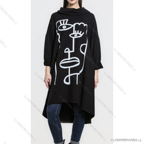 Women's Long Sleeve Pendant Dress (S/M ONE SIZE) ITALIAN FASHION IMPLI2371653