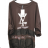 Women's Oversize Long Sleeve Sweatshirt (S/M ONE SIZE) ITALIAN FASHION IMPLI2337421