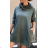 Women's Long Sleeve Pendant Dress (S/M ONE SIZE) ITALIAN FASHION IMPLI2371653