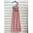 Women's Strapless Long Party Dress (S/M ONE SIZE) ITALIAN FASHION IMPSH2360055 Light blue S / M