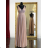 Women's Strapless Long Party Dress (S/M ONE SIZE) ITALIAN FASHION IMPSH2360055 pink S / M