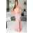 Women's Strapless Long Party Dress (S/M ONE SIZE) ITALIAN FASHION IMPSH2360055 white S / M