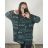 Women's Plus Size Zipper Hoodie Long Sleeve (3XL/4XL ONE SIZE) ITALIAN FASHION IM423TIME