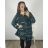Women's Plus Size Zipper Hoodie Long Sleeve (3XL/4XL ONE SIZE) ITALIAN FASHION IM423TIME