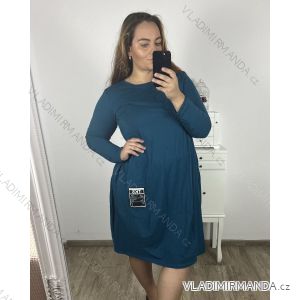 Women's Plus Size Long Sleeve Oversize Dress (XL/2XL/3XL ONE SIZE) ITALIAN FASHION IMC23024