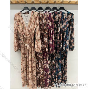 Women's Elegant Long Sleeve Long Dress (S/M ONE SIZE) ITALIAN FASHION IMPDY23ML22373