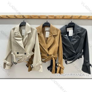Women's Long Sleeve Leather Jacket (S/M ONE SIZE) ITALIAN FASHION IMPDY231SSH8223