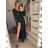 Elegant Long Sleeve Dress Women (S / M.ONE SIZE) ITALIAN FASHION IMM211302 S/M black