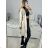 Women's Fluffy Coat (S/M ONE SIZE) ITALIAN FASHION IMWKK223668 béžová S/M