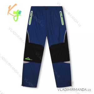 Outdoor pants insulated with fleece for children, boys (116-146) KUGO C7877K
