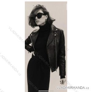 Women's Long Sleeve Leather Jacket (S/M ONE SIZE) ITALIAN FASHION IMPDY231SSH8223