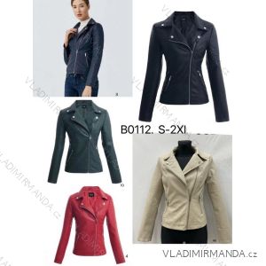 Women's Long Sleeve Leather Jacket (S/M ONE SIZE) ITALIAN FASHION IMPDY231SSH8223