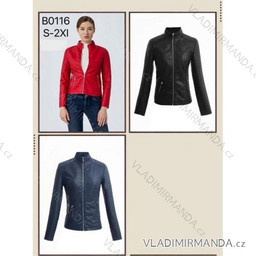 Women's Long Sleeve Leather Jacket (S/M ONE SIZE) ITALIAN FASHION IMPDY231SSH8223