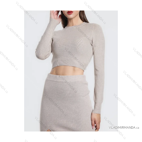 Women's Short Button Up Long Sleeve Sweater (S/M ONE SIZE) ITALIAN FASHION IMPBB23Y22785