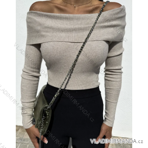 Women's Short Button Up Long Sleeve Sweater (S/M ONE SIZE) ITALIAN FASHION IMPBB23Y22785