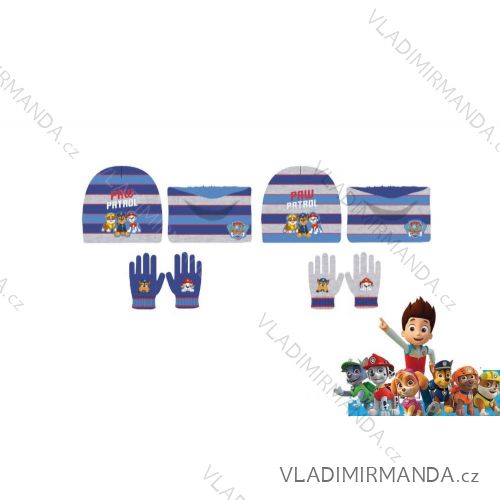 Set of hat, neck warmer and gloves winter paw patrol children's boy (52-54cm) SETINO PAW23-2117