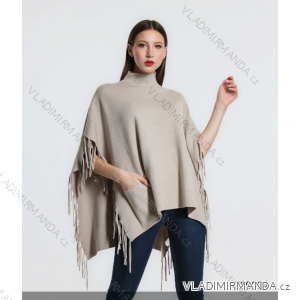 Women's Long Sleeve Poncho (S/M ONE SIZE) ITALIAN FASHION IMPLI2320508