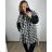 Shirt 3/4 sleeve ladies strip (4XL/5XL ONE SIZE) ITALSKÁ MÓDA IM422026