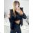 Blouse long sleeve with ruffles women (S-XXL) ITALIAN FASHION IMWMN23T3-2658 black L