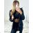 Blouse long sleeve with ruffles women (S-XXL) ITALIAN FASHION IMWMN23T3-2658 black L