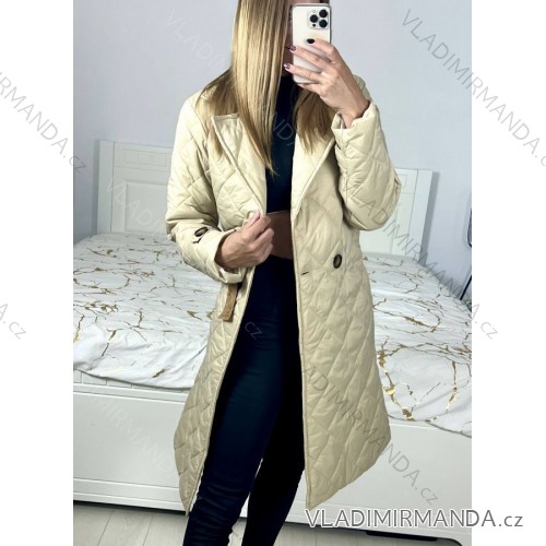 Women's Fluffy Coat (S/M ONE SIZE) ITALIAN FASHION IMWAA233775 S/M béžová