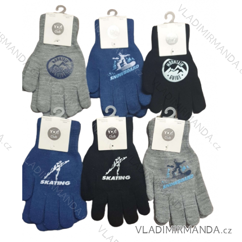 Boys' finger gloves (14-16 cm) YoClub PV324RED-0233c
