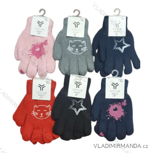 Girls' gloves (14-16 cm) YoClub PV319R-214A