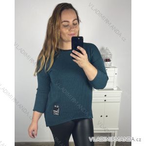 Women's Oversized Zippered Extended Hoodie Long Sleeve (M / L ONE SIZE) ITALIAN FASHION IM422PARIS