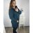 Shirt 3/4 sleeve ladies strip (4XL/5XL ONE SIZE) ITALSKÁ MÓDA IM422FLUFF