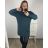 Shirt 3/4 sleeve ladies strip (4XL/5XL ONE SIZE) ITALSKÁ MÓDA IM422FLUFF