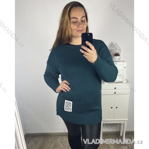 Shirt 3/4 sleeve ladies strip (4XL/5XL ONE SIZE) ITALSKÁ MÓDA IM422FLUFF