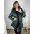 Women's Plus Size Hooded Jacket (XL/2XL ONE SIZE) ITALIAN FASHION IM422684 XL/2XL Emerald